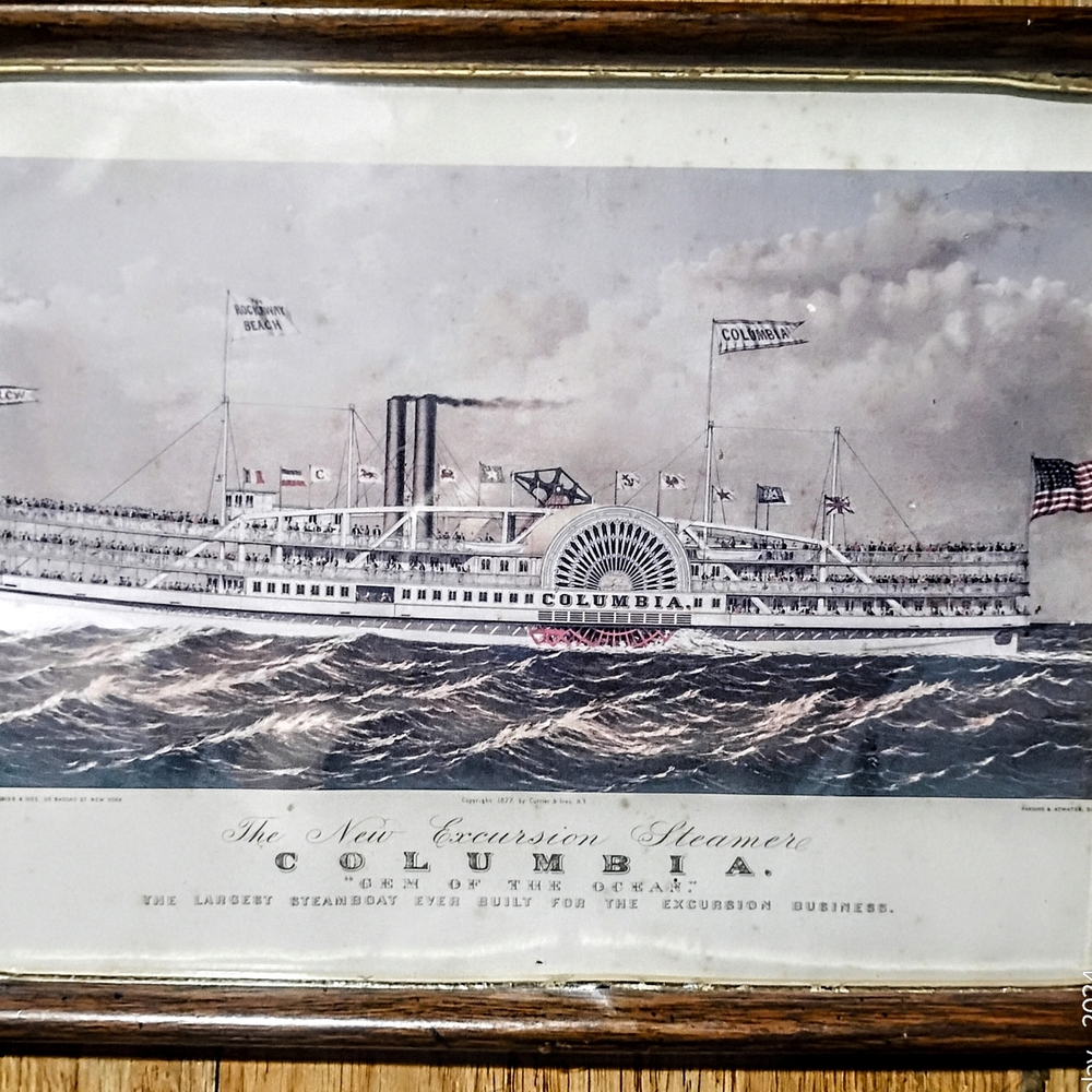 Columbia Steamboat Historical Art Print